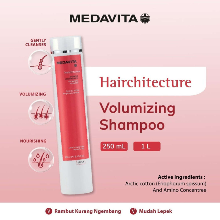 Шампунь для Объема и Уплотнения Волос MEDAVITA Hairchitecture Volumizing Shampoo