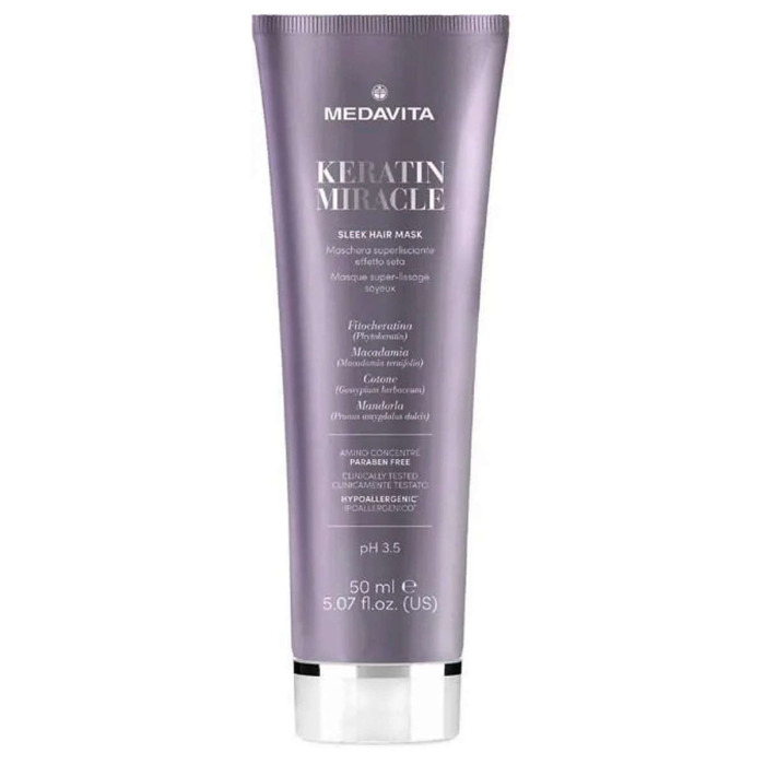 Ультраразглаживающая Маска с Эффектом Шелка MEDAVITA Keratin Miracle Sleek Hair Mask
