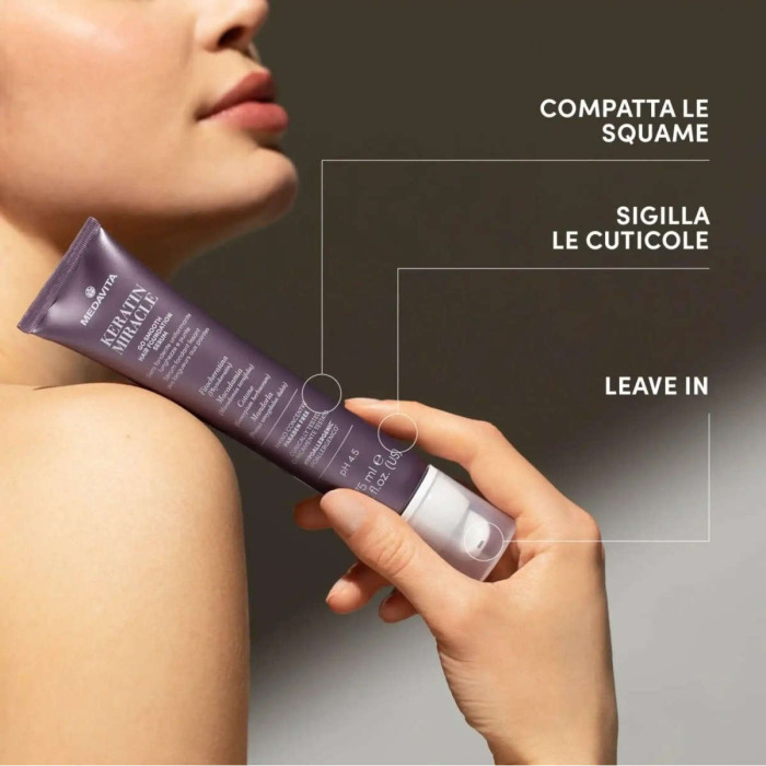 Несмываемая Сыворотка для Гладкости Волос MEDAVITA Keratin Miracle Go Smooth Hair Foundation Serum