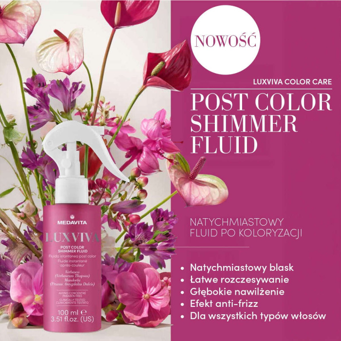 Флюид-Шиммер для Блеска Окрашенных Волос MEDAVITA Luxviva Post Color Shimmer Fluid