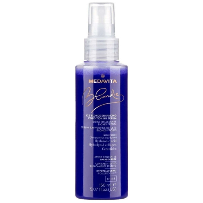 Сыворотка-Кондиционер для Усиления Холодных Оттенков Ледяного Блонда и Тонирования MEDAVITA Blondie Ice Blonde Enhancing Conditioning Serum