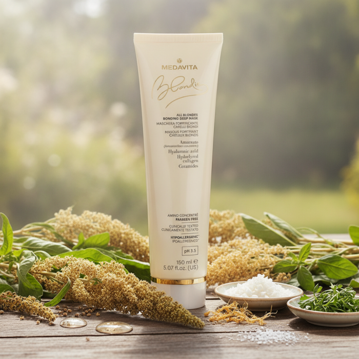 Глубоко Укрепляющая Маска для Всех Оттенков Белокурых Волос MEDAVITA Blondie All Blondes Bonding Deep Mask