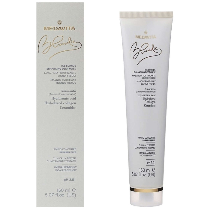 Питательная Маска для Защиты и Усиления Холодных Оттенков Ледяного Блонда MEDAVITA Blondie Ice Blonde Enhancing Deep Mask