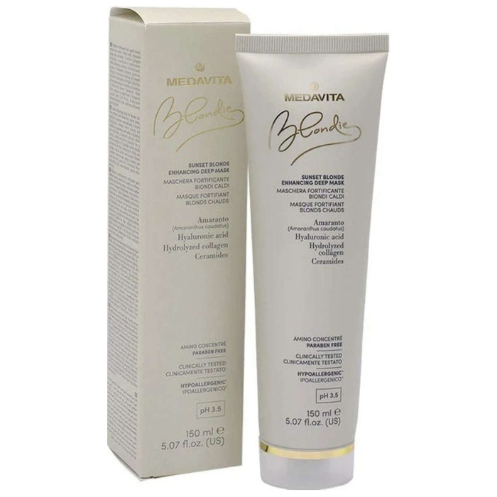 Питательная Маска для Защиты и Усиления Теплых Оттенков Блонда MEDAVITA Blondie Sunset Blonde Enhancing Deep Mask