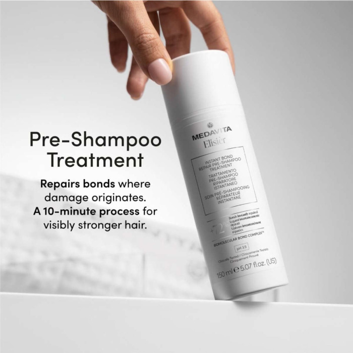 Пре-Шампунь для Моментального Биомолекулярного Восстановления Волос MEDAVITA Elisier Instant Bond Repair Pre-Shampoo Treatment