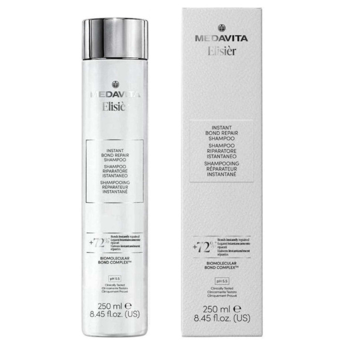 Шампунь для Моментального Биомолекулярного Восстановления Волос MEDAVITA Elisier Instant Bond Repair Shampoo