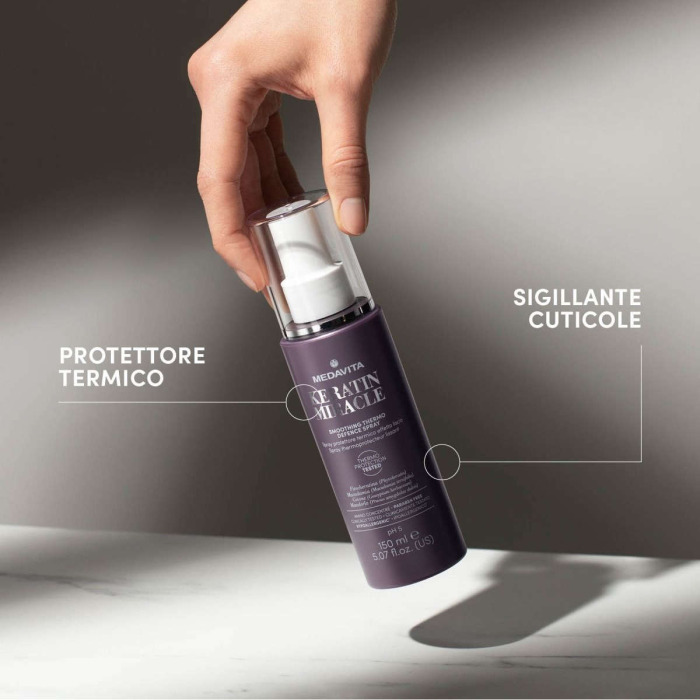 Разглаживающий Термозащитный Спрей для Волос MEDAVITA Keratin Miracle Smoothing Thermo Defence Spray