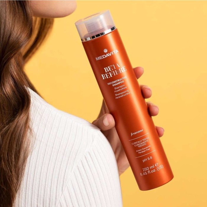 Восстанавливающий Шампунь для Поврежденных Волос MEDAVITA Beta Refibre Reconstructive Shampoo