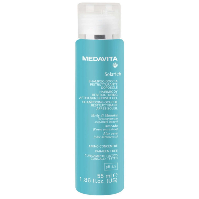 Восстанавливающий Шампунь-Гель для Душа После Солнца MEDAVITA Solarich Hair & Body Restructuring Arter-Sun Shower Gel