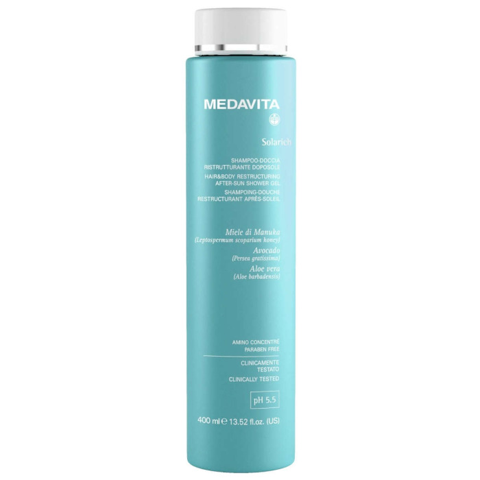 Восстанавливающий Шампунь-Гель для Душа После Солнца MEDAVITA Solarich Hair & Body Restructuring Arter-Sun Shower Gel