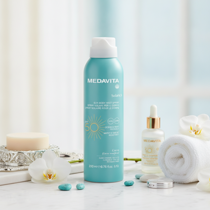 Солнцезащитный Мист-Спрей для Тела MEDAVITA Solarich Sun Body Mist Spray SPF 50