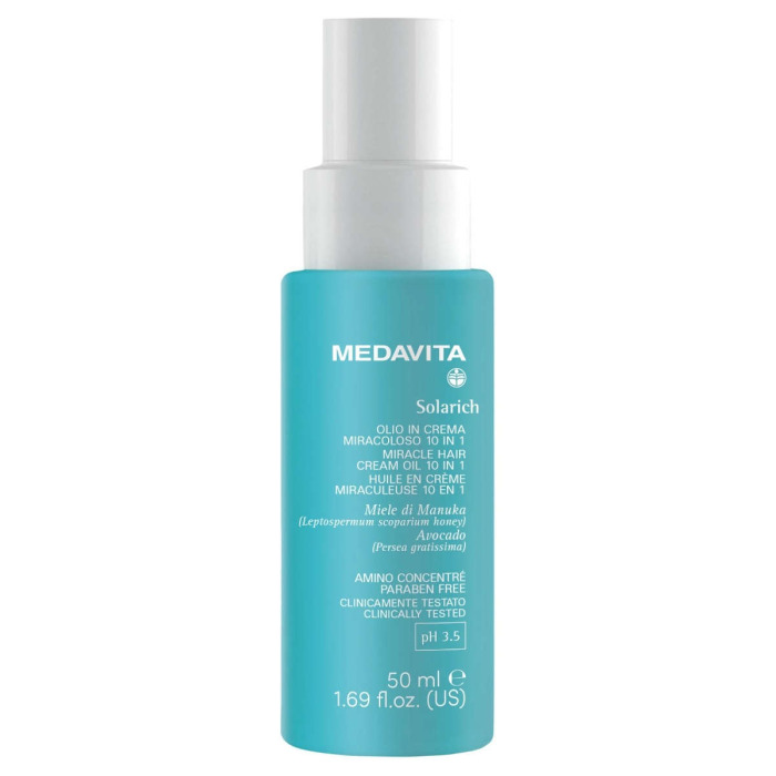 Крем-Масло для Волос 10 в 1 с Зеркальным Эффектом MEDAVITA Solarich Miracle Hair Cream Oil 10 in 1