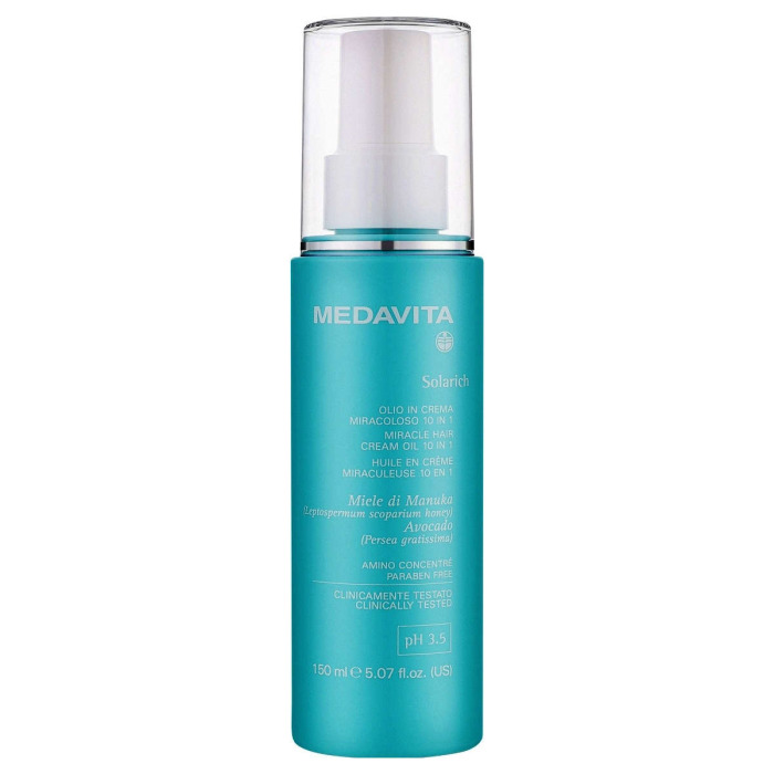 Крем-Масло для Волос 10 в 1 с Зеркальным Эффектом MEDAVITA Solarich Miracle Hair Cream Oil 10 in 1