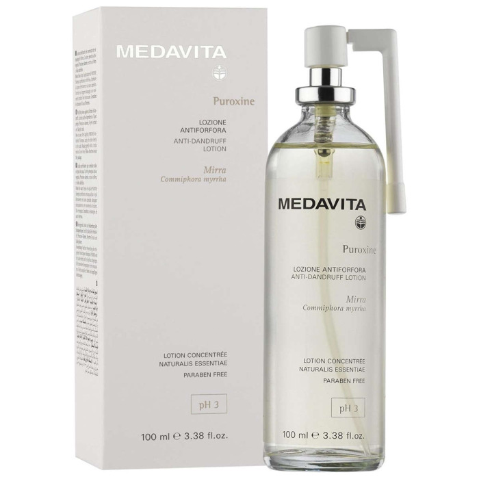 Лосьон-Спрей Против Перхоти Мгновенного Действия MEDAVITA Puroxine Anti-Dandruff Lotion