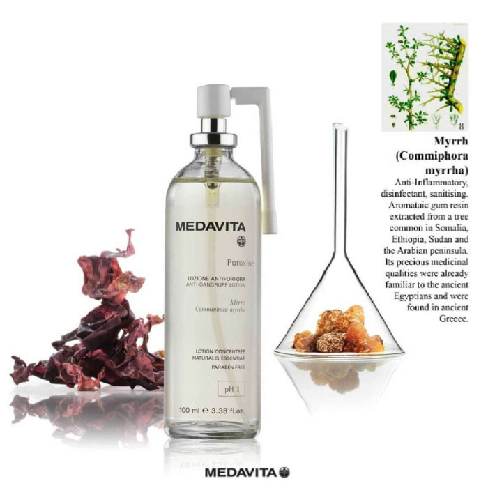 Лосьон-Спрей Против Перхоти Мгновенного Действия MEDAVITA Puroxine Anti-Dandruff Lotion