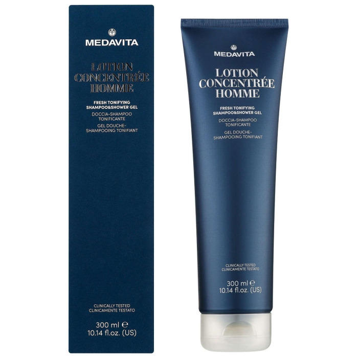 Тонизирующий Шампунь и Гель для Душа для Мужчин MEDAVITA Lotion Concenrée Homme Fresh Tonifying Shampoo & Shower Gel