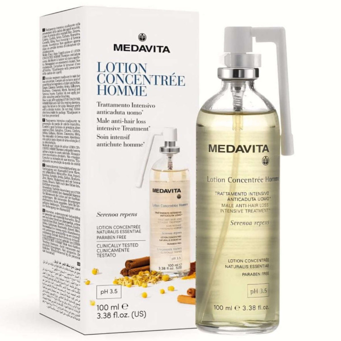 Лосьон-Спрей Интенсивного Действия Против Выпадения Волос у Мужчин MEDAVITA Lotion Concenrée Homme Male Anti-Hair Loss Intensive Treatment