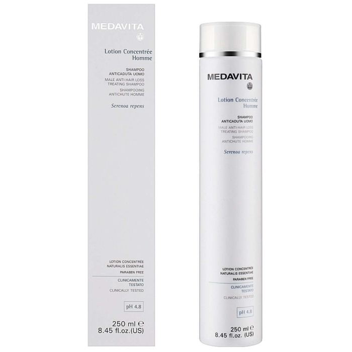 Шампунь Против Выпадения Волос для Мужчин MEDAVITA Lotion Concenrée Homme Male Anti-Hair Loss Treating Shampoo