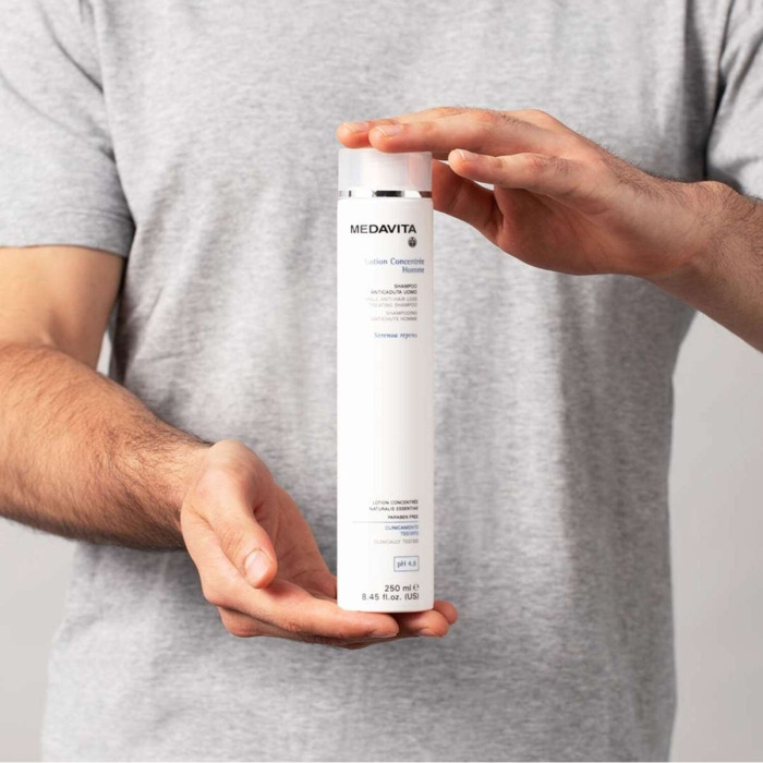 Шампунь Против Выпадения Волос для Мужчин MEDAVITA Lotion Concenrée Homme Male Anti-Hair Loss Treating Shampoo