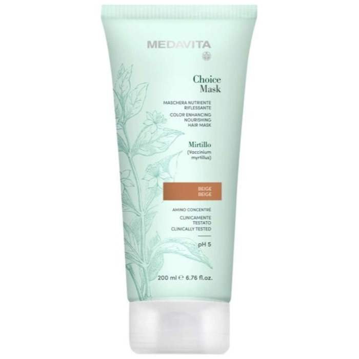 Тонирующая Питательная Маска для Волос MEDAVITA Choice Mask Color Enhancing Nourishing Hair Mask, 200 мл