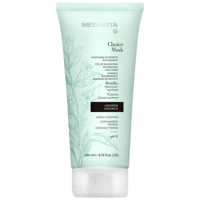 Тонирующая Питательная Маска для Волос MEDAVITA Choice Mask Color Enhancing Nourishing Hair Mask, 200 мл