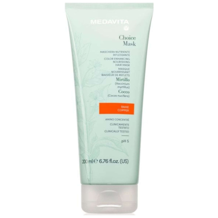 Тонирующая Питательная Маска для Волос MEDAVITA Choice Mask Color Enhancing Nourishing Hair Mask, 200 мл