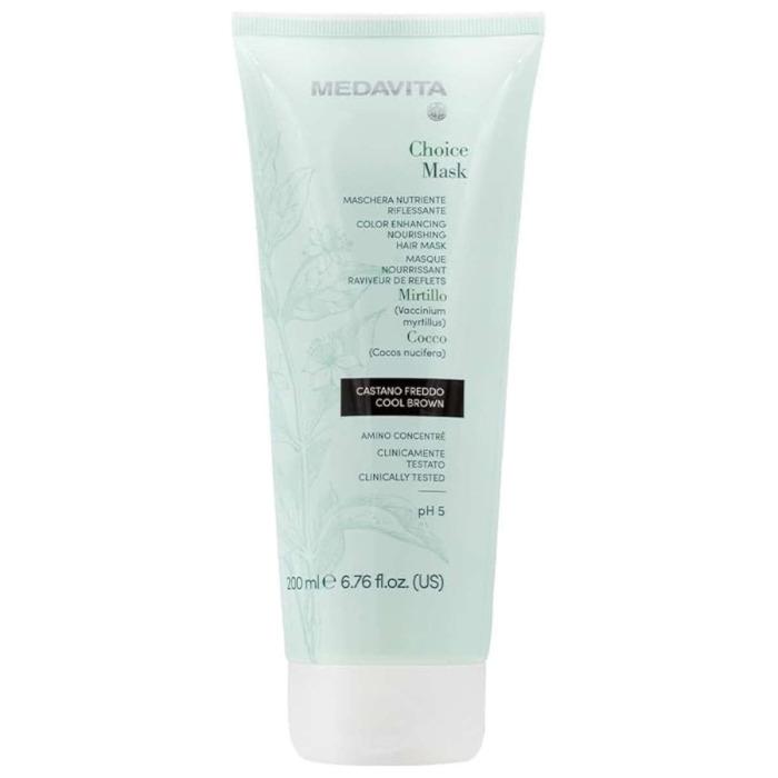 Тонирующая Питательная Маска для Волос MEDAVITA Choice Mask Color Enhancing Nourishing Hair Mask, 200 мл