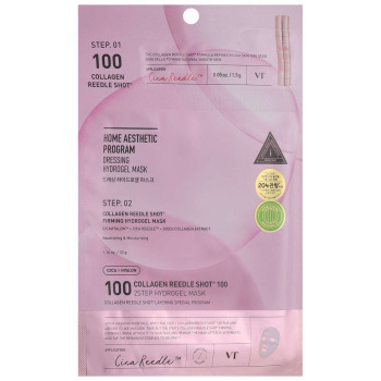 Двухэтапная Гидрогелевая Маска для Лица с Коллагеном и Спикулами VT Cosmetics Collagen Reedle Shot 100 2 Step Mask