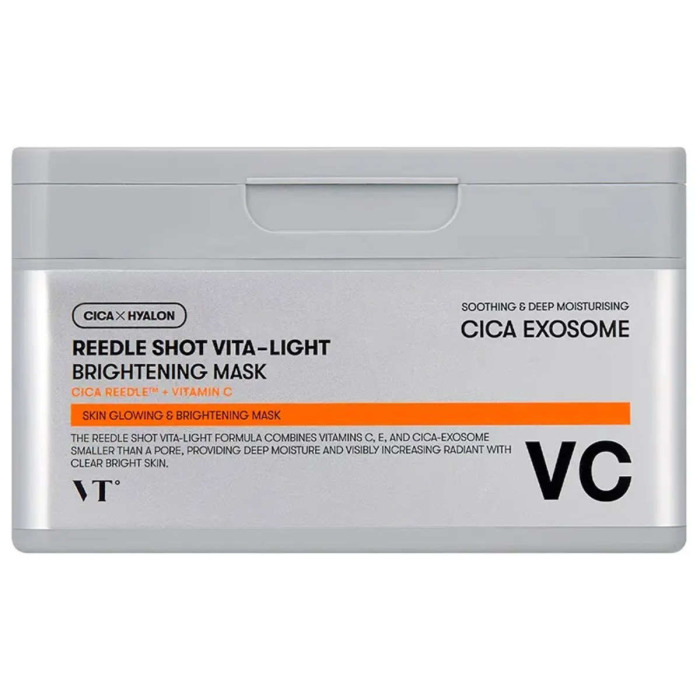 Набор Тканевых Осветляющих Масок для Лица со Спикулами и Витамином C VT Cosmetics Reedle Shot Vita-Light Brightening Mask