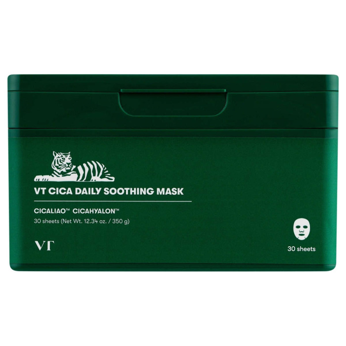 Набор Тканевых Успокаивающих Масок для Лица с Центеллой VT Cosmetics Cica Daily Soothing Mask