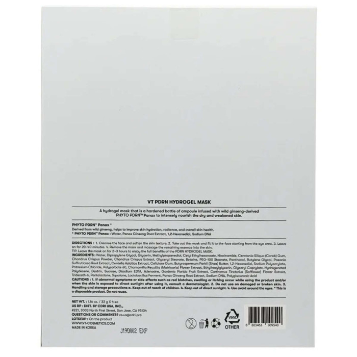 Регенерирующая Гидрогелевая Маска с Полинуклеотидами VT Cosmetics Dressing PDRN Hydrogel Mask