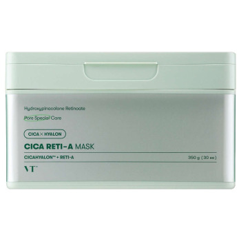 Набор Тканевых Успокаивающих Масок с Ретинолом и Центеллой VT Cosmetics Cica Reti-A Mask