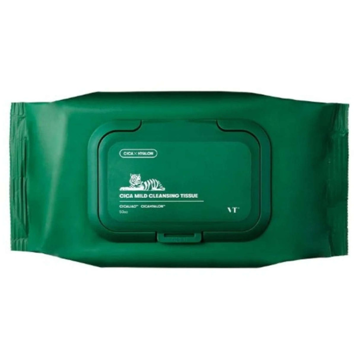 Салфетки для Снятия Макияжа с Центеллой VT Cosmetics Cica Mild Cleansing Tissue
