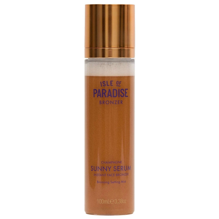 Мист для Лица с Шиммером в Оттенке Light Isle of Paradise Champagne Sunny Serum Instant Face Bronzer Bronzing Setting Mist