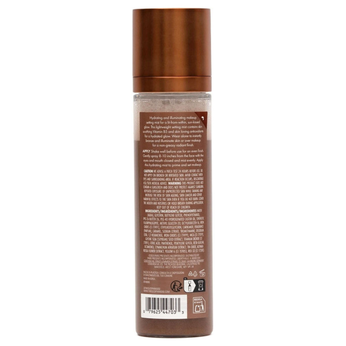 Мист для Лица с Шиммером в Оттенке Medium Isle of Paradise Golden Hour Sunny Serum Instant Face Bronzer Bronzing Setting Mist