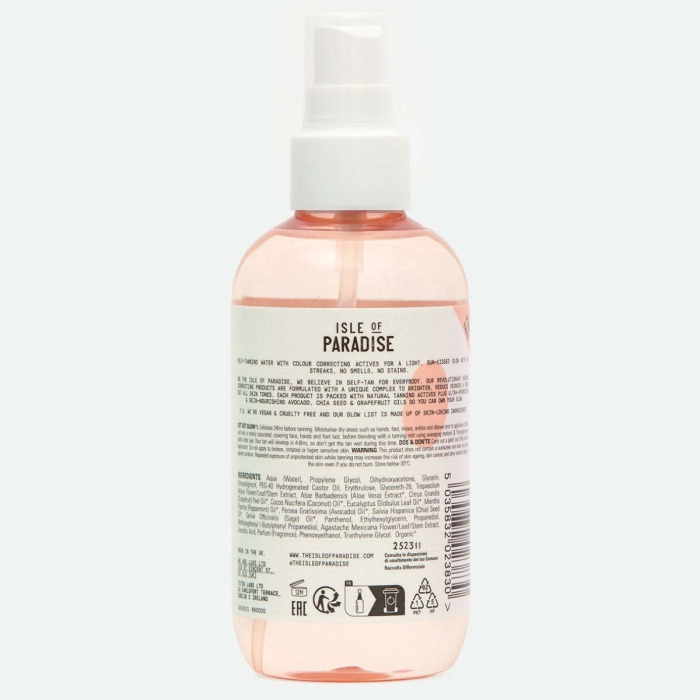 Мист для Автозагара в Оттенке Light Isle of Paradise Self-Tanning Water Face + Body