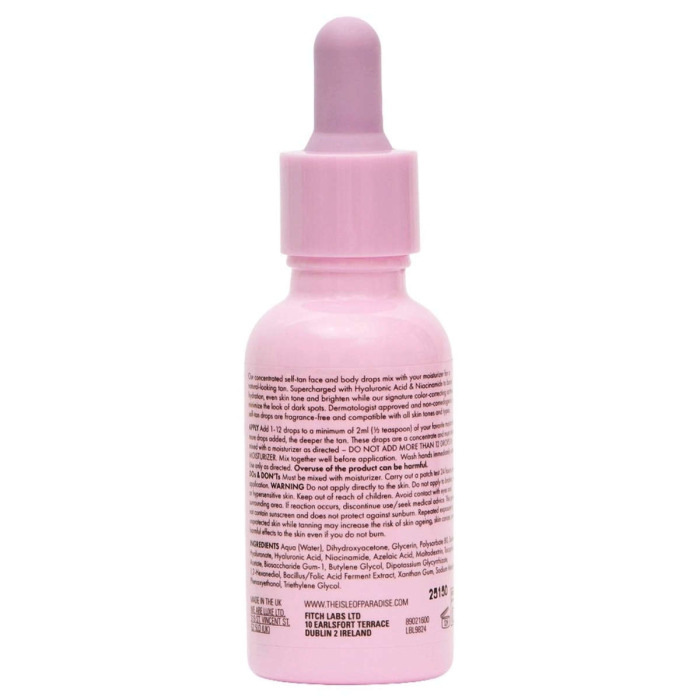 Капли для Автозагара Лица и Тела в Оттенке Dark Isle of Paradise Self Tan Drops Face + Body