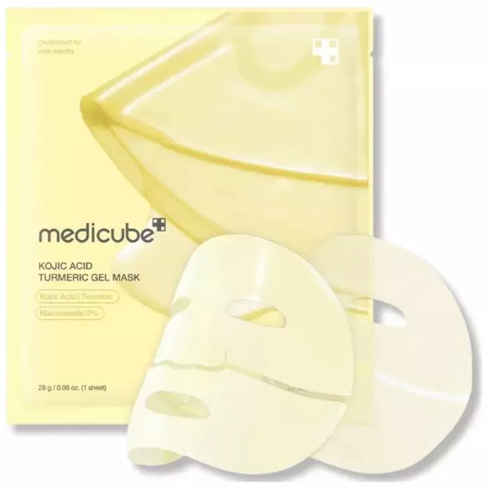 Осветляющая Гидрогелевая Маска с Койевой Кислотой и Куркумой Medicube Kojic Acid Turmeric Brightening Gel Mask