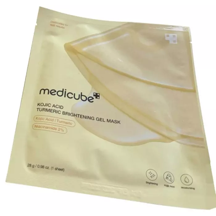 Осветляющая Гидрогелевая Маска с Койевой Кислотой и Куркумой Medicube Kojic Acid Turmeric Brightening Gel Mask