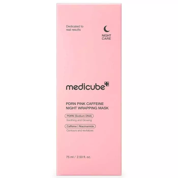 Ночная Маска-Пленка с Полинуклеотидами и Кофеином Medicube PDRN Pink Caffeine Night Wrapping Mask