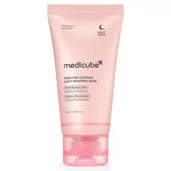 Нічна Маска-Плівка з Полінуклеотидами та Кофеїном Medicube PDRN Pink Caffeine Night Wrapping Mask