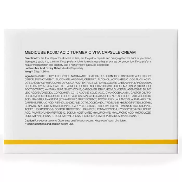 Осветляющий Капсульный Крем с Койевой Кислотой и Куркумой Medicube Kojic Acid Turmeric Vita Capsule Cream