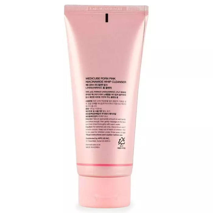 Очищающая Пенка с Полинуклеотидами и Ниацинамидом Medicube PDRN Pink Niacinamide Whip Cleanser