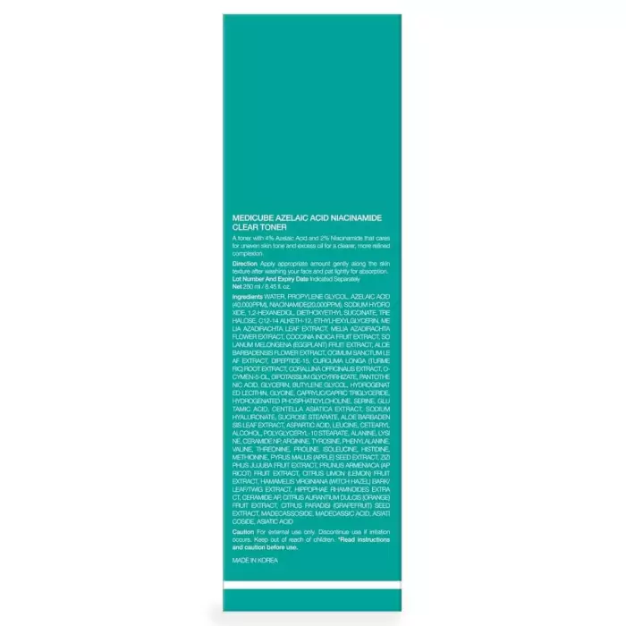 Тонер с Азелаиновой Кислотой и Ниацинамидом Medicube Azelaic Acid Niacinamide Clear Toner