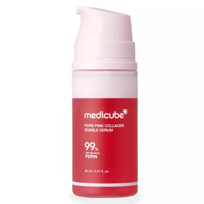 Пузырьковая Сыворотка с Полинуклеотидами и Коллагеном Medicube PDRN Pink Collagen Bubble Serum