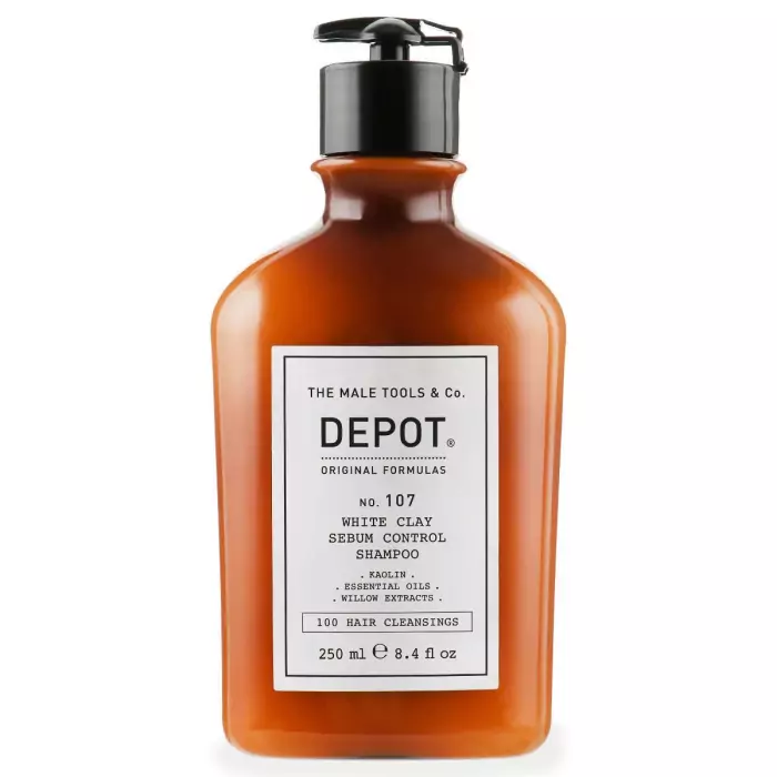 Шампунь для Контроля Выделения Жира на Коже Головы DEPOT 100 Hair Cleansings 107 White Clay Sebum Control Shampoo