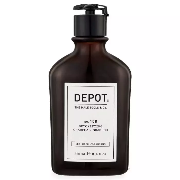 Шампунь для Глубокого Очищения с Древесным Углем DEPOT 100 Hair Cleansings 108 Detoxifying Charcoal Shampoo