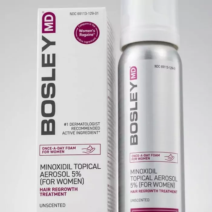 Пена с Миноксидилом 5 % для Восстановления Роста Волос у Женщин Bosley MD Minoxidil Topical Aerosol for Women (курс 2 месяца)