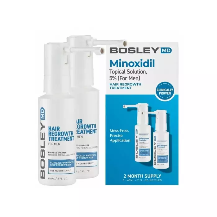 Спрей с Миноксидилом 5 % для Восстановления Роста Волос у Мужчин Bosley MD Hair Regrowth Treatment Minoxidil Topical Solution for Men