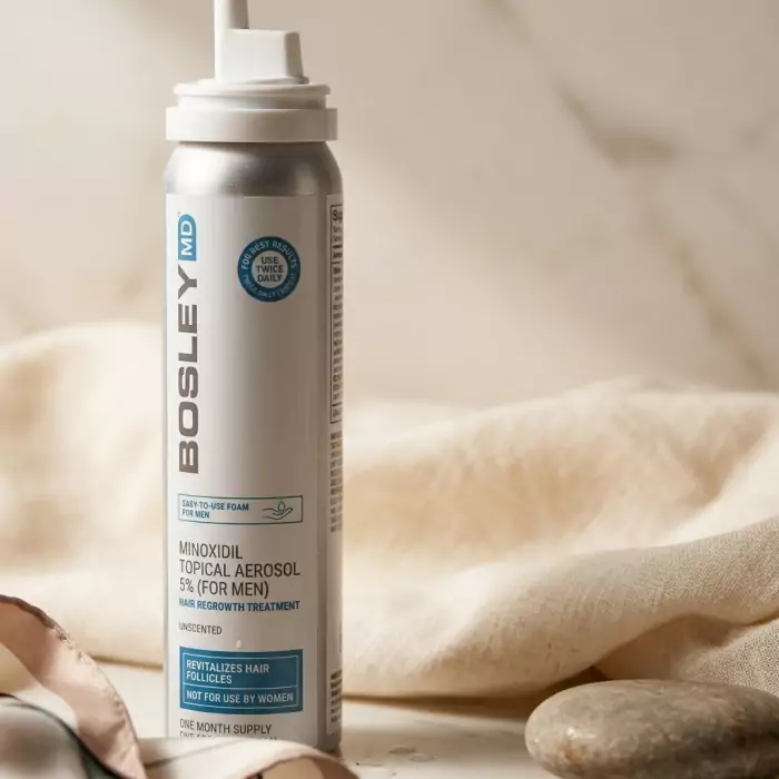 Пена с Миноксидилом 5 % для Восстановления Роста Волос у Мужчин Bosley MD Minoxidil Topical Aerosol for Men (курс 1 месяц)